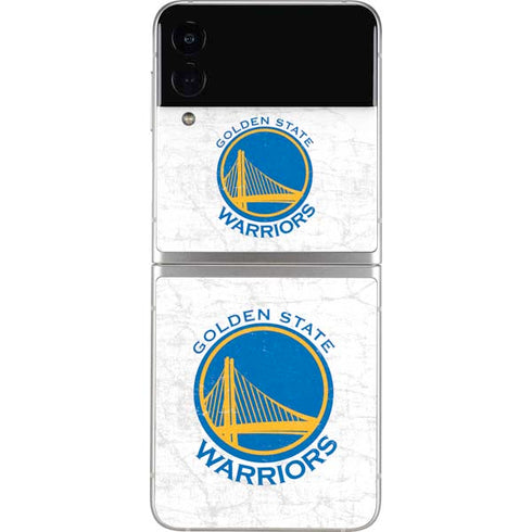 NBA Golden State Warriors Distressed Galaxy Z Flip4 5G Skin